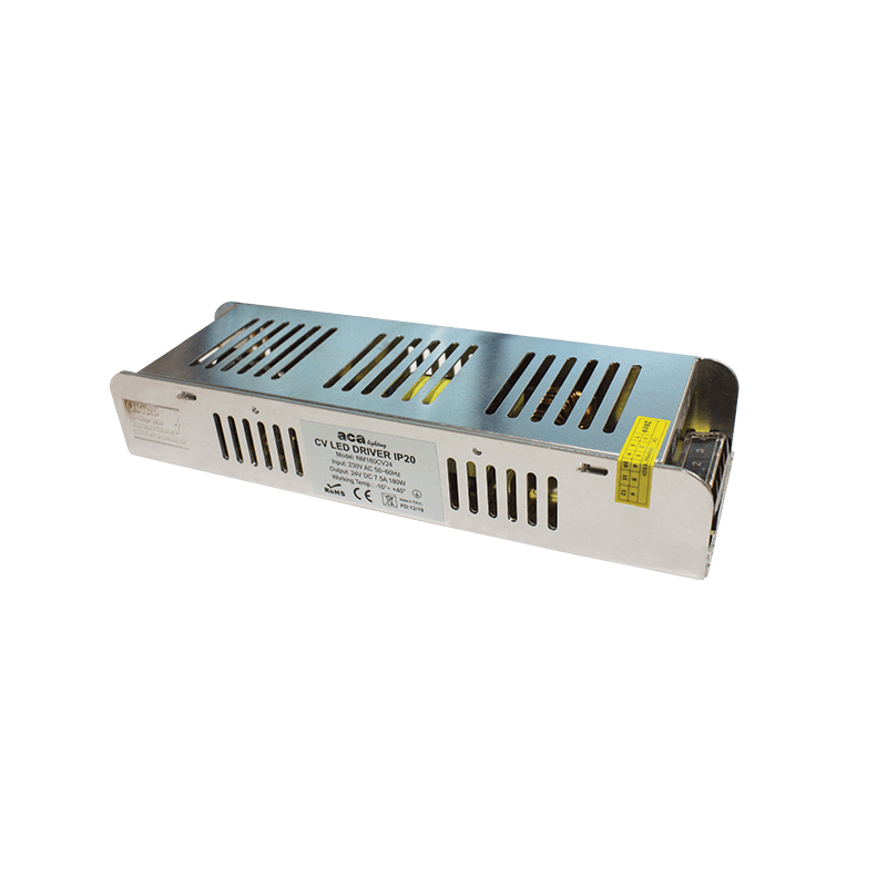 ^METAL CV LED DRIVER 180W 230V AC-24V DC 7.5A IP20 WITH TERMINAL NM180CV24