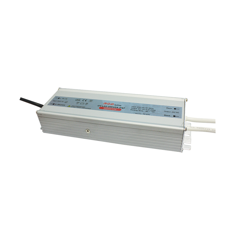 ^METAL CV LED DRIVER 200W 230V AC-24V DC 8.3A IP67 WITH CABLES W200CV24