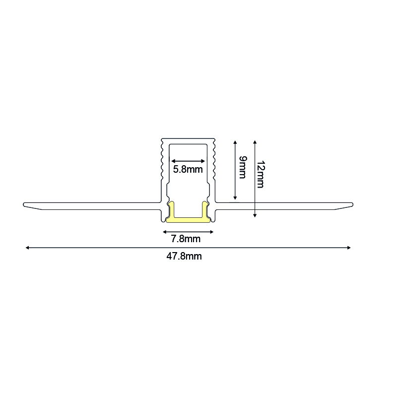 LATE ULTRA MINI TRIMLESS ALUMINUM PROFILE WITH OPAL PC DIFFUSER 2m/pc P129N LATE ULTRA MINI TRIMLESS ALUMINUM PROFILE WITH OPAL PC DIFFUSER 2m/pc P129N