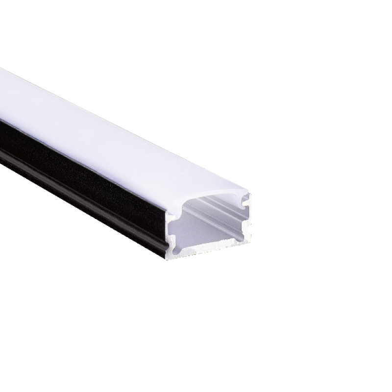 BLACK MICRO ALUMINUM PROFILE WITH OPAL PC DIFFUSER 2m/pc P151B
