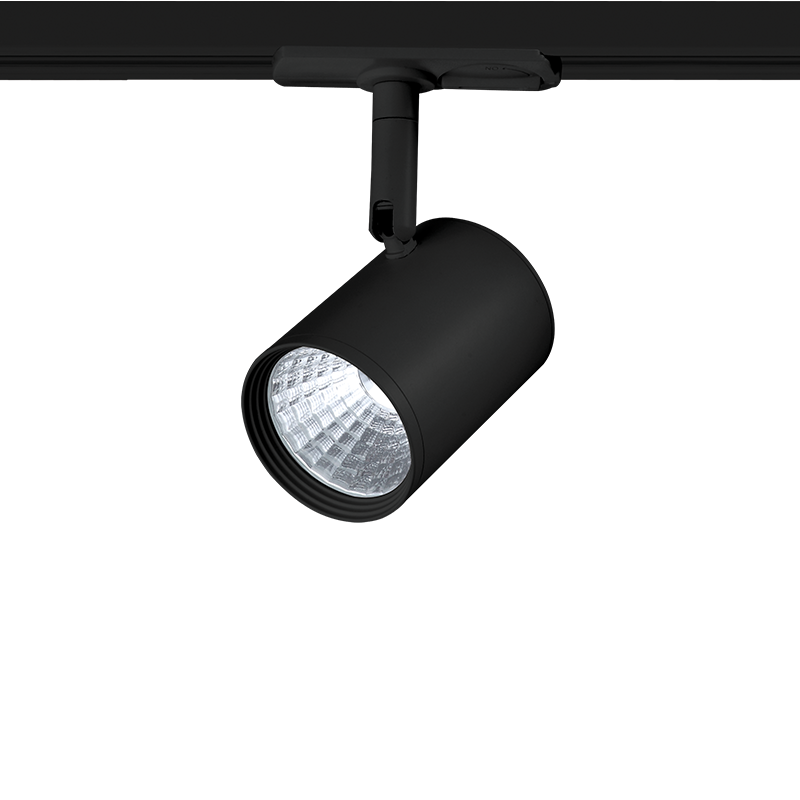 BLACK LED TRACK LIGHT 7W 4000K 2WIRES 24° 540LM 230V Ra80 ZUNO740B2