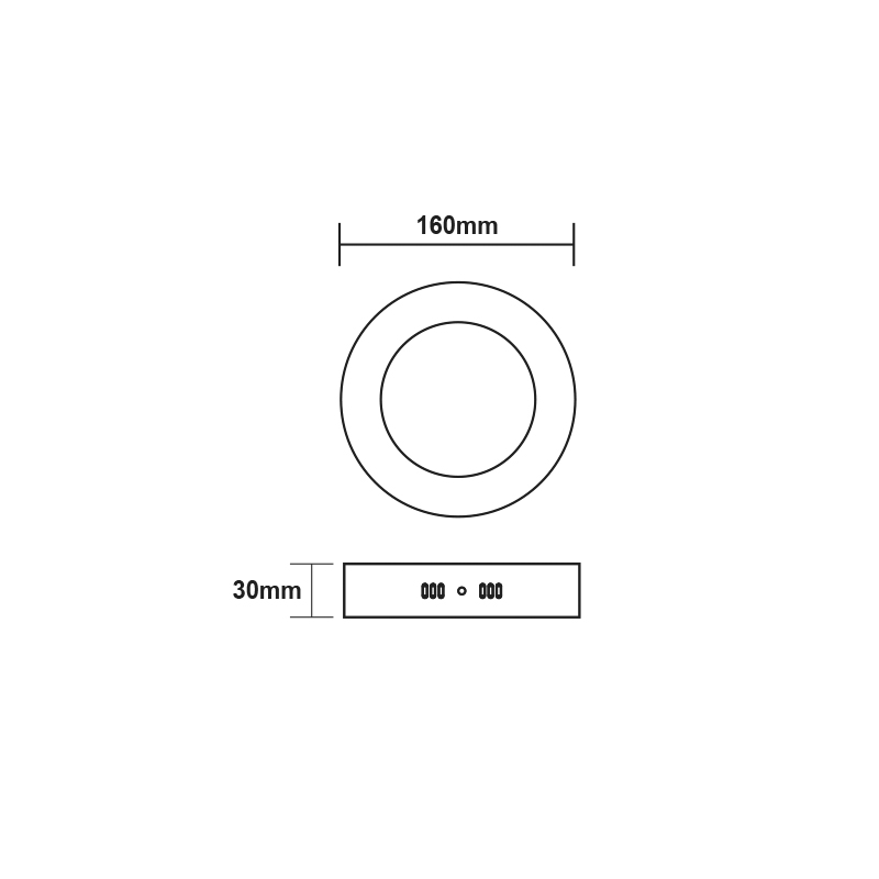 LED SLIM PANEL WHITE ROUND CEIL.12W 3000K 1040Lm Φ160 230V AC Ra80 ARCA1230RW LED SLIM PANEL WHITE ROUND CEIL.12W 3000K 1040Lm Φ160 230V AC Ra80 ARCA1230RW
