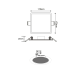 FLEXIBLE W SQUARE LED SLIM PANEL 15W 3000K 1300Lm 230V Φ50-150 120° Ra80 FLEXI1530SW
