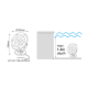 ^LED LUMINAIRE SS304 IP68 6W RGB RF 60° 12V AC Ra>80 30.000HRS AQUET6RGB