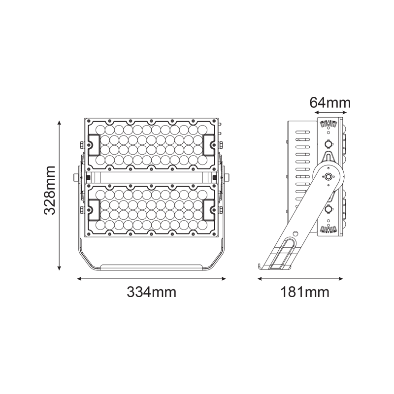 LED HIGH POWER FLOOD LUMINAIRE 240W, 37200LM, 5000K, 40°, 230V AC , IP66, IK10 GLAD2405040 LED HIGH POWER FLOOD LUMINAIRE 240W, 37200LM, 5000K, 40°, 230V AC , IP66, IK10 GLAD2405040