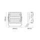 LED HIGH POWER FLOOD LUMINAIRE 240W, 37200LM, 5000K, 60°, 230V AC , IP66, IK10 GLAD2405060
