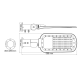 LED STREET LUMINAIRE 60W 8400LM 4000K 140x90˚ CLASS I 230V AC IP66 NORD6040