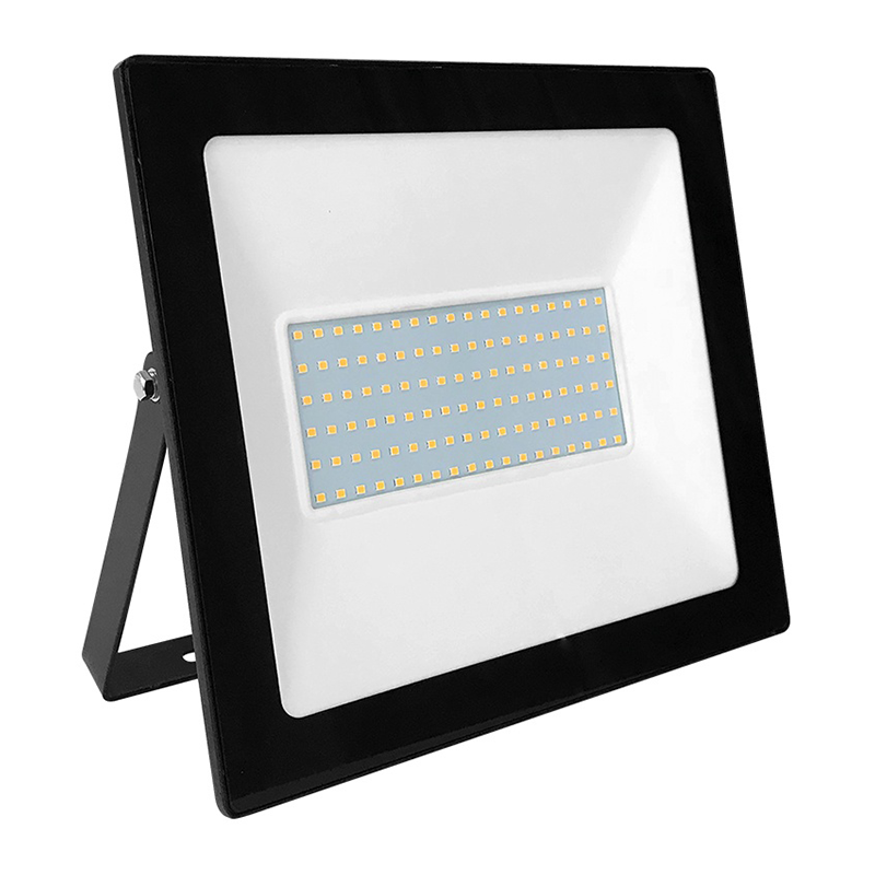 BLACK LED SMD FLOOD LUMINAIRE IP66 100W 6000K 9000Lm 230V RA80 Q10060
