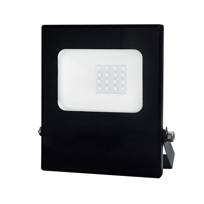 BLACK LED SMD FLOOD LUMINAIRE IP66 10W RGBW 230V Q10RGBW