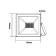 BLACK LED SMD FLOOD LUMINAIRE IP66 150W 3000K 12000Lm 230V RA80 Q15030