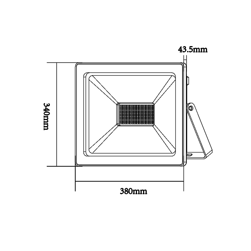 BLACK LED SMD FLOOD LUMINAIRE IP66 200W 3000K 16000Lm 230V RA80 Q20030