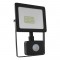 BLACK SENSOR LED SMD FLOOD LUMINAIRE IP66 20W 4000K 1700Lm 230V RA80 Q2040S