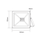 BLACK LED SMD FLOOD LUMINAIRE IP66 30W BLUE 230V Q30B