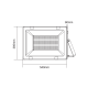 BLACK LED SMD FLOOD LUMINAIRE IP66 400W 4000K 33300Lm 230V RA80 Q40040