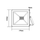 BLACK LED SMD FLOOD LUMINAIRE IP66 50W 4000K 4250Lm 230V RA80 Q5040