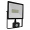 BLACK SENSOR LED SMD FLOOD LUMINAIRE IP66 50W 4000K 4250Lm 230V RA80 Q5040S