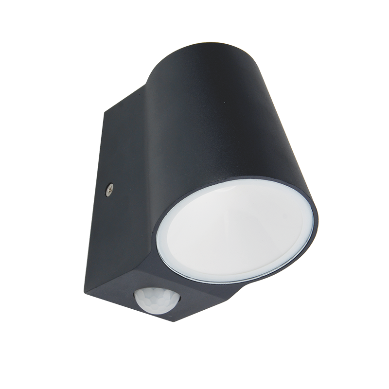 ^LED COB WALL SENSOR LUMINAIRE 6W 400LM 100° 230V AC 3.000K DARK GREY CRI80 IP54 30.000HRS LG0509GPIR