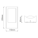 ^LED SMD WALL LUMINAIRE 7W 350LM 170° 230V AC 3.000K DARK GREY CRI80 IP54 30.000HRS LG0514G