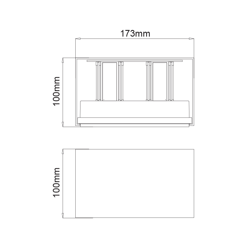 ^LED SMD WALL LUMINAIRE 12W 860LM 0-120° 230VAC 3.000K DARK GREY CRI80 IP54 30.000HRS LG0690G