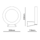 ^LED SMD WALL LUMINAIRE 8W 220LM 110° 230V AC 3.000K DARK GREY CRI80 IP54 30.000HRS LG0901G