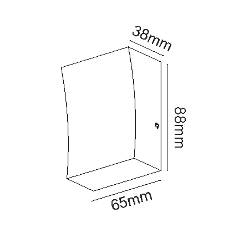^LED HP WALL LUMINAIRE 3W 110LM 89° 230V AC 3.000K DARK GREY CRI80 IP65 30.000HRS LG1041G