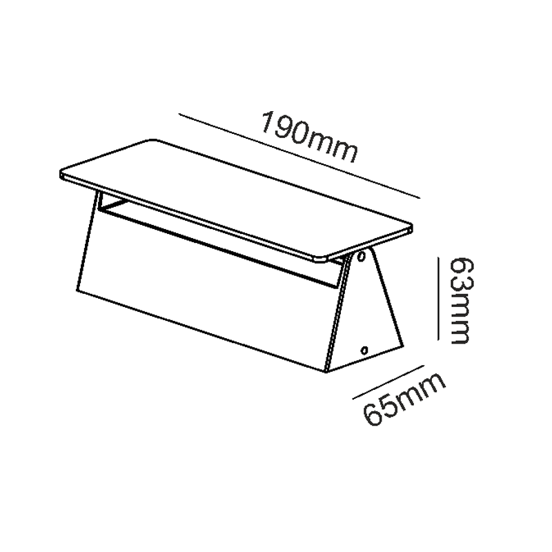 ^LED SMD WALL LUMINAIRE 7W 210LM 190° 230V AC 3.000K DARK GREY CRI80 IP54 30.000HRS LG1201G