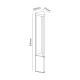 ^LED HP POST LUMINAIRE 8W 420LM 45° 230V AC 3.000K DARK GREY CRI80 IP65 30.000HRS LG1223G-650
