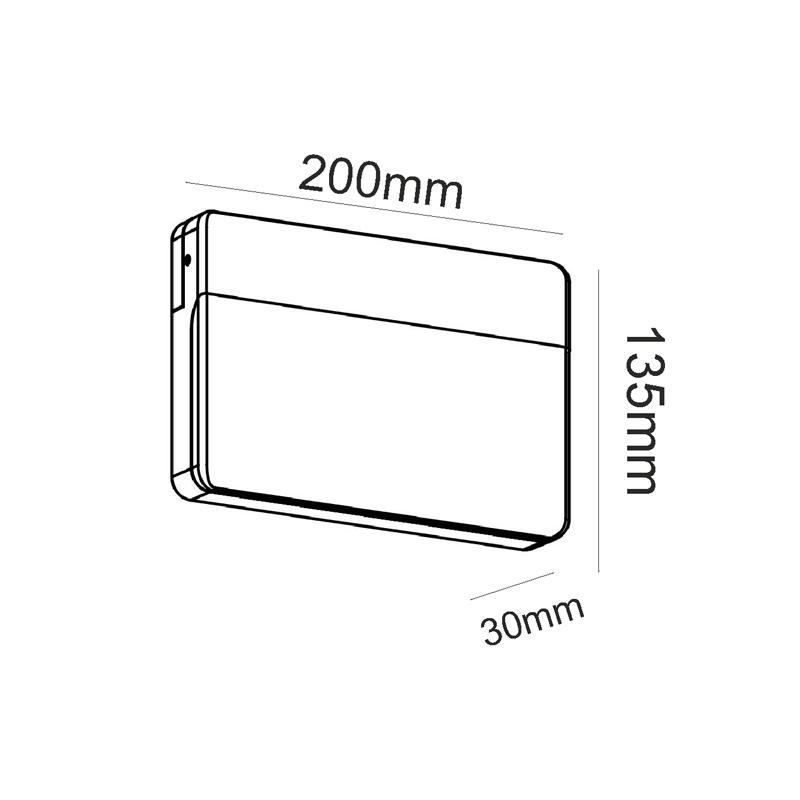 ^LED SMD WALL LUMINAIRE 13W 650LM 120° 230V AC 3.000K DARK GREY CRI80 IP65 30.000HRS LG1329G