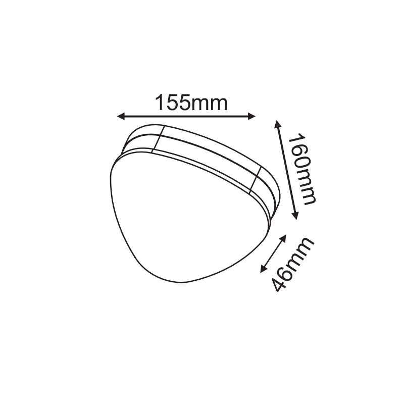 ^LED SMD WALL LUMINAIRE 10W 320LM 68° 230V AC 3.000K DARK GREY CRI80 IP65 30.000HRS LG1372G