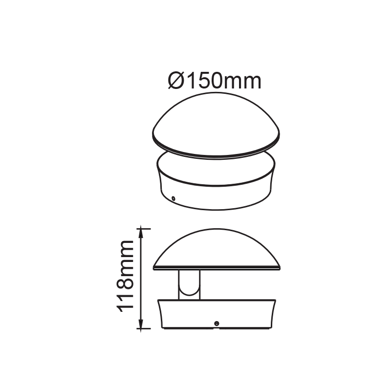 ^LED SMD WALL LUMINAIRE 13W 480LM 100° 230V AC 3.000K DARK GREY CRI80 IP54 30.000HRS LG1671G