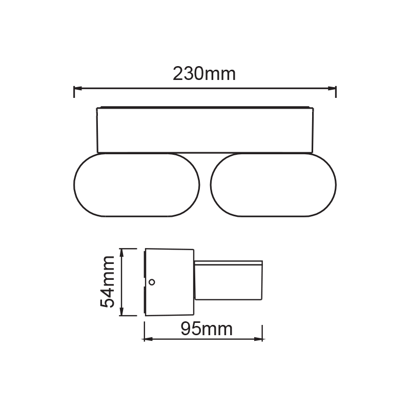 ^LED SMD WALL LUMINAIRE 13W 630LM 100° 230V AC 3.000K DARK GREY CRI80 IP54 30.000HRS LG1682G