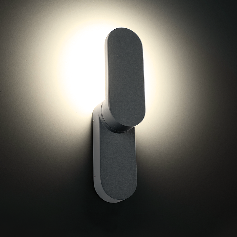 ^LED SMD WALL LUMINAIRE 10W 660LM 97° 230V AC 3.000K DARK GREY CRI80 IP65 30.000HRS LG1874G