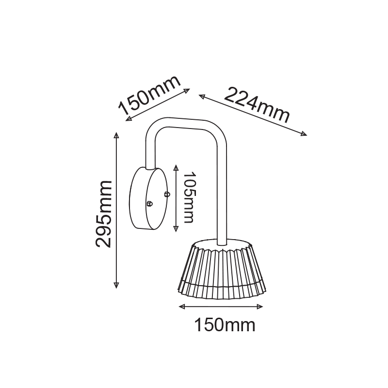 ^LED SMD WALL LUMINAIRE 10W 400LM 85° 230V AC 3.000K DARK GREY CRI80 IP54 30.000HRS LG2122G