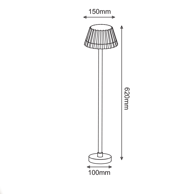 ^LED SMD POST LUMINAIRE 10W 400LM 130° 230V AC 3.000K DARK GREY CRI80 IP65 30.000HRS LG2122G-600