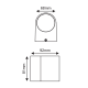 ^LED HP WALL LUMINAIRE 4W 230LM 40° 230V AC 3.000K MATT WHITE CRI80 IP65 30.000HRS LG2201W