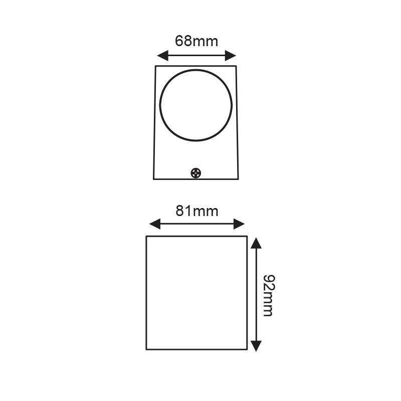 ^LED HP WALL LUMINAIRE 4W 230LM 40° 230V AC 3.000K DARK GREY CRI80 IP65 30.000HRS LG2203G