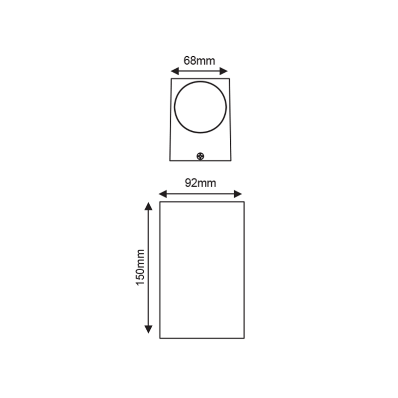 ^LED HP WALL LUMINAIRE 9W 430LM 40° 230V AC 3.000K DARK GREY CRI80 IP65 30.000HRS LG2204G