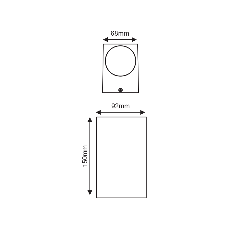 ^LED HP WALL LUMINAIRE 9W 430LM 40° 230V AC 3.000K MATT WHITE CRI80 IP65 30.000HRS LG2204W