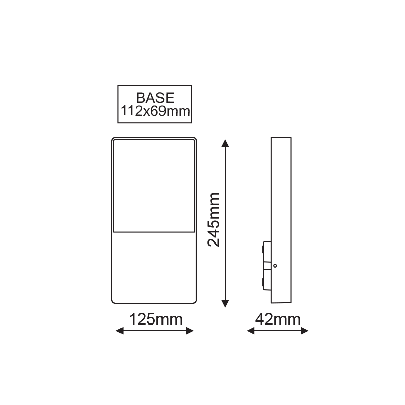 ^LED SMD WALL LUMINAIRE 4W 240LM 120° 230V AC 3.000K DARK GREY CRI80 IP54 30.000HRS LG2361G