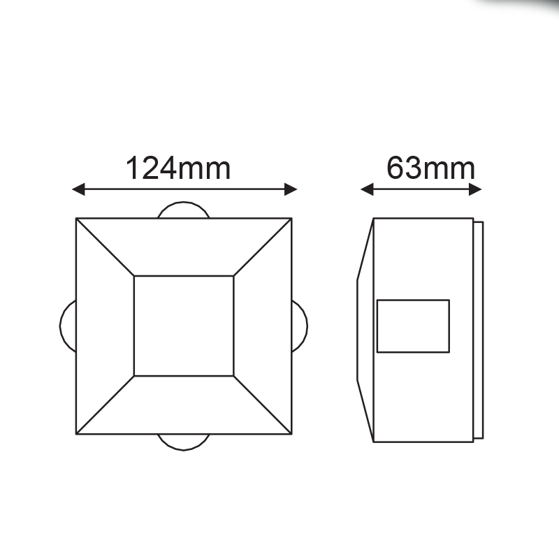 ^LED HP WALL LUMINAIRE 5W 170LM 15° 230V AC 3.000K DARK GREY CRI80 IP54 30.000HRS LG2622G