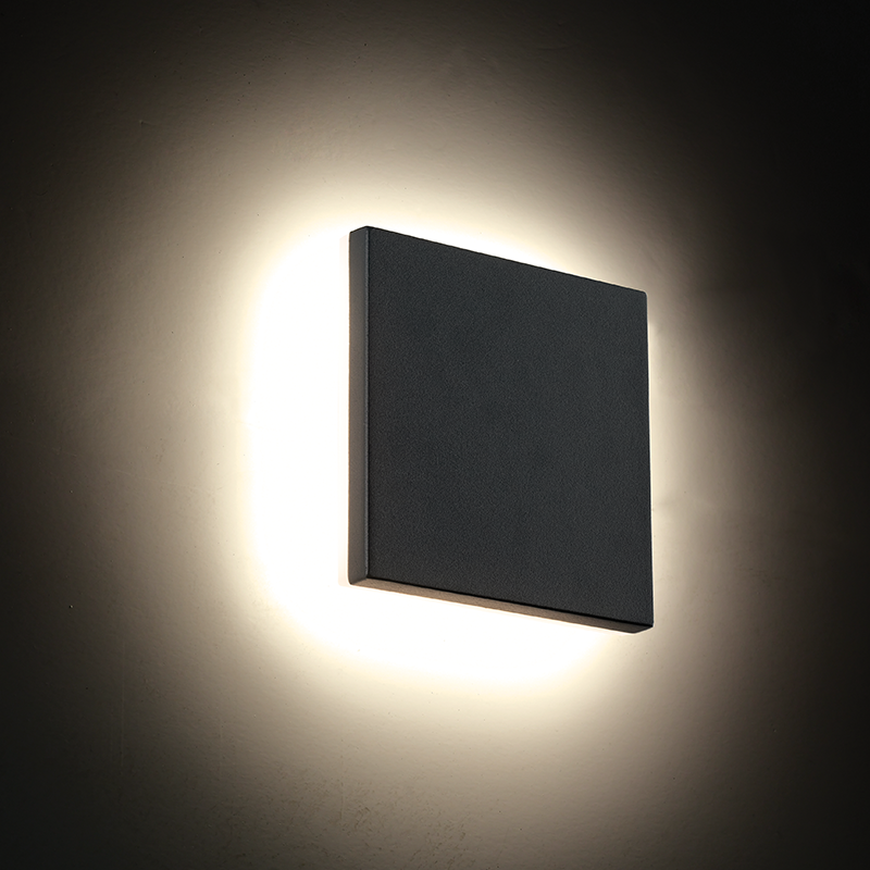 ^LED SMD WALL LUMINAIRE 8W 450LM 110° 230V AC 3.000K DARK GREY CRI80 IP54 30.000HRS LG2802G