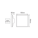 ^LED SMD WALL LUMINAIRE 8W 450LM 110° 230V AC 3.000K DARK GREY CRI80 IP54 30.000HRS LG2802G
