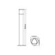 ^LED SMD POST LUMINAIRE 7W 410LM 340° 230V AC 3.000K DARK GREY CRI80 IP54 30.000HRS LG3703G-800