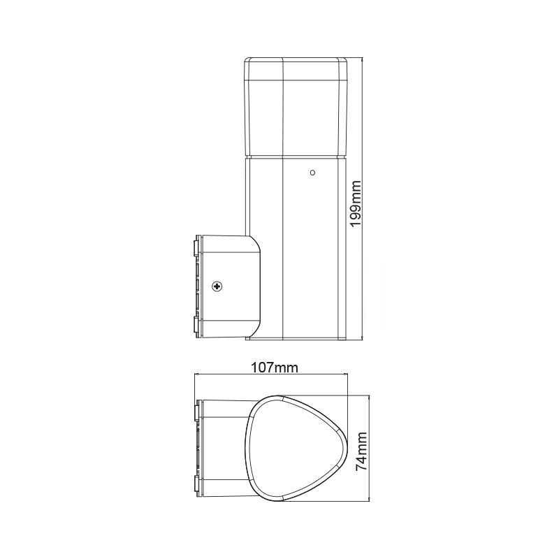 ^LED SMD WALL LUMINAIRE 7W 410LM 340° 230V AC 3.000K DARK GREY CRI80 IP54 30.000HRS LG3704G