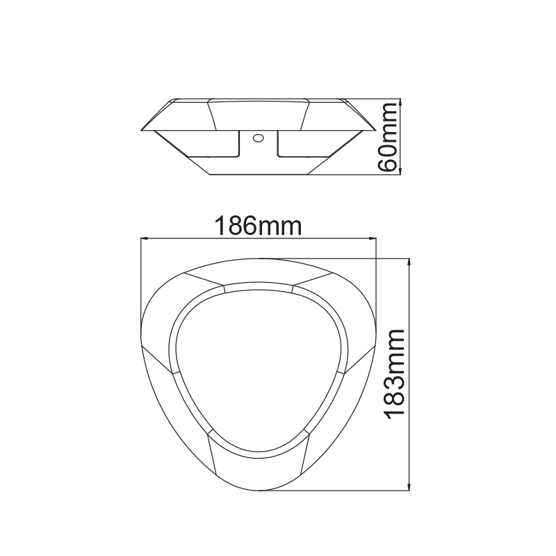 ^LED SMD WALL LUMINAIRE 7W 520LM 330° 230V AC 3.000K DARK GREY CRI80 IP54 30.000HRS LG3804G