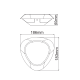 ^LED SMD WALL LUMINAIRE 7W 520LM 330° 230V AC 3.000K DARK GREY CRI80 IP54 30.000HRS LG3804G