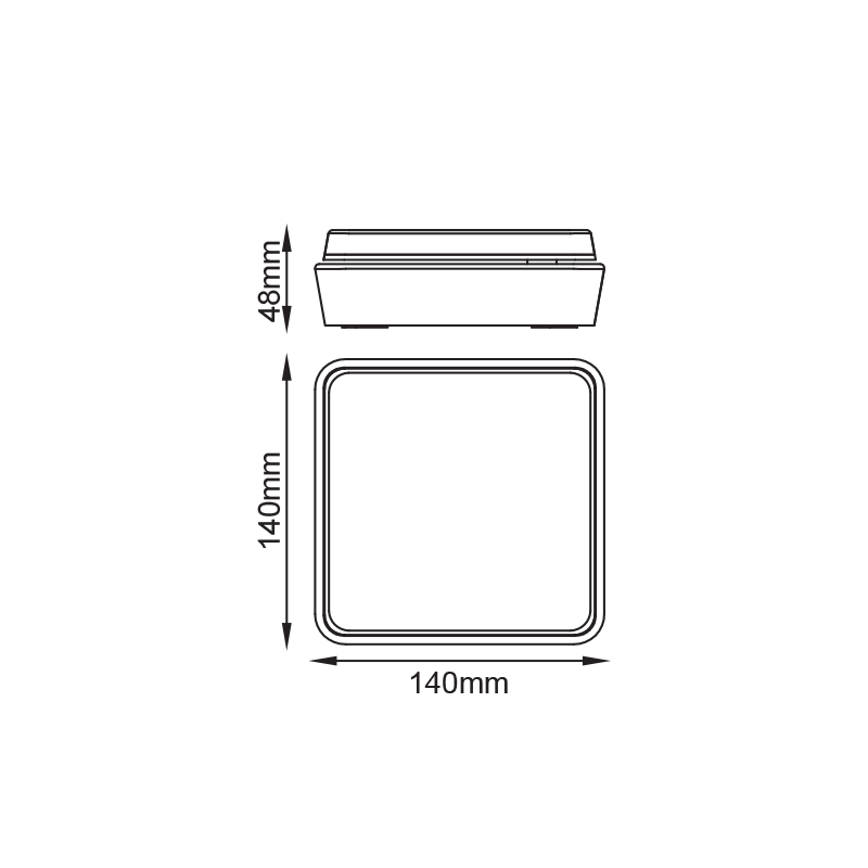 ^LED SMD WALL LUMINAIRE 12W 650LM 110° 230V AC 3.000K DARK GREY CRI80 IP54 30.000HRS LG5031