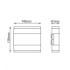 ^LED SMD WALL LUMINAIRE 9W 480LM 110° 230V AC 3.000K DARK GREY CRI80 IP54 30.000HRS LG5381