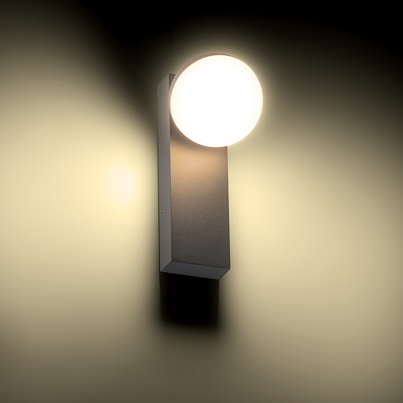 ^LED SMD WALL LUMINAIRE 10W 580LM 110° 230V AC 3.000K DARK GREY CRI80 IP54 30.000HRS LG5891G
