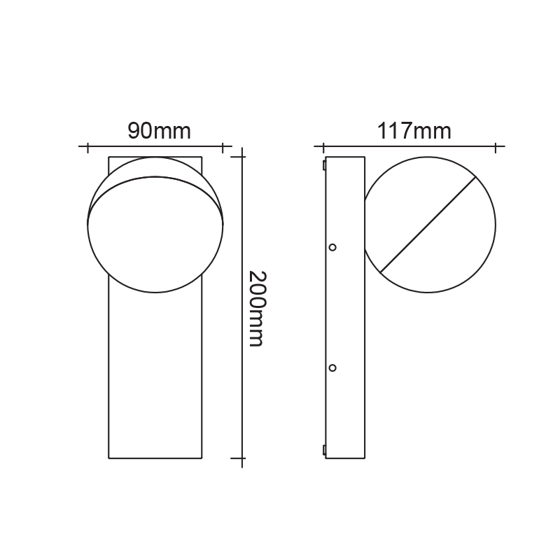 ^LED SMD WALL LUMINAIRE 10W 580LM 110° 230V AC 3.000K DARK GREY CRI80 IP54 30.000HRS LG5891G